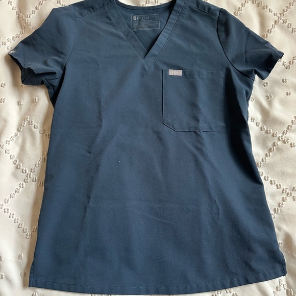 Catarina 1-Pocket Scrub Top Dark Harbor - Picture 2 of 3